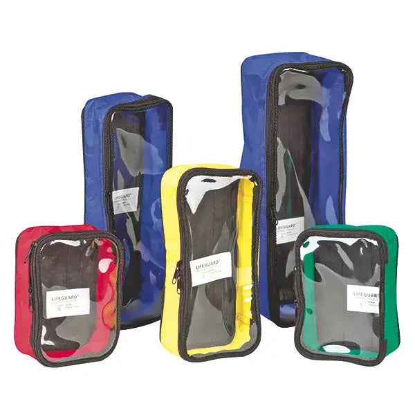 RetainerSystem - LifeBOX modulare Bauweise für ihren Notfallbehälter in verschiedenen Farben und Größen mit transparentem Sichtfenster.