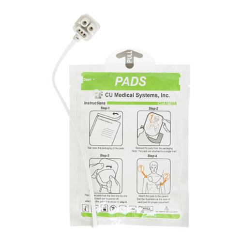 CU Medical i-PAD SP1/Medical ECONET ME-PAD Elektroden für Erwachsene in versiegelter Verpackung mit Anleitung zur Anwendung, kompatibel mit AED-Geräten.