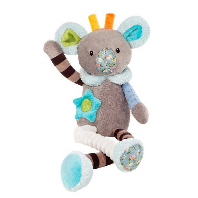 Bunter Plüschkoala mit Kirschkernfüllung von medasi.shop – flauschiges Wärmekissen für Kinder und Babys.