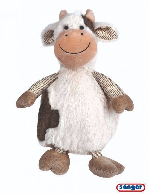 Plüschkuh mit Kirschkernfüllung von medasi.shop – flauschiges Wärmekissen in Kuhform für Kinder und Erwachsene.