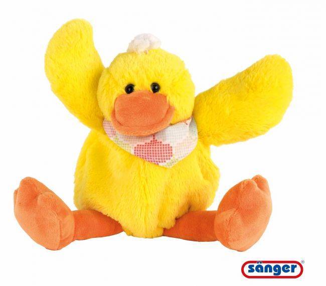 Gelbe Plüschente mit Kirschkernfüllung by medasi.shop – flauschiges Wärmekissen für Kinder und Wohlfühlmomente.