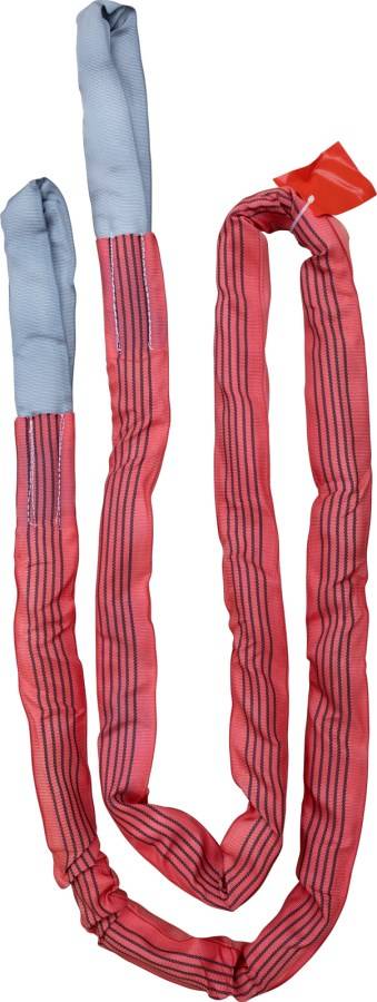 Rote Abschleppschlinge für LKW, Traktoren, Baumaschinen etc. bis 56 Tonnen mit robuster Ausführung und verstärkten Enden für schwere Lasten.