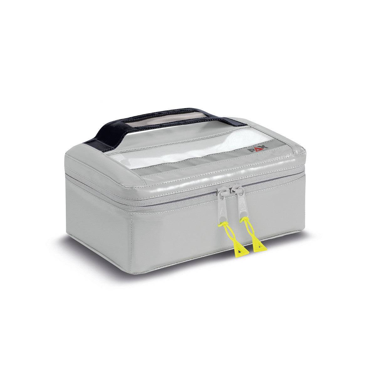 PAX Klarsichtmodul P5/11 - ML mit schwarzem Griff, widerstandsfähiges Modul für Notfallausrüstung mit Klarsichtfenster und Doppelreißverschluss.