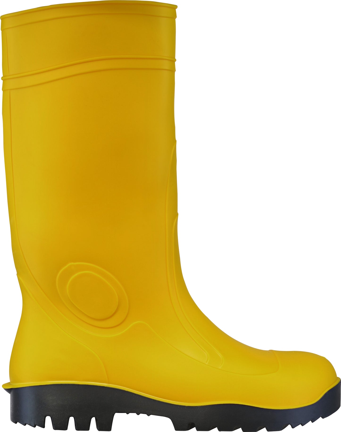 Seitliche Ansicht des Bau-Sicherheitsstiefels S5 BOB mit korrosionsfreier Stahlsohle und rutschfester SRC-Sohle für maximale Sicherheit am Arbeitsplatz.