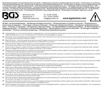Sicherheits- und Produktinformationen zum Knarren-Spannband BGS 5 m x 25 mm für den Einsatz im Bereich Fahrzeug-Sicherheitszubehör.