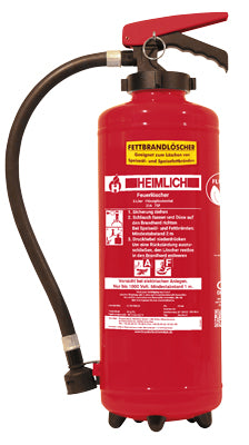 Fettbrand Aufladefeuerlöscher Heimlich FA 6 He-4 6 Liter fluorfrei 6LE