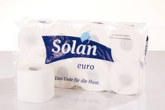 Toilettenpapier SOLAN EURO 250 Blatt 3-lagig hochweiss