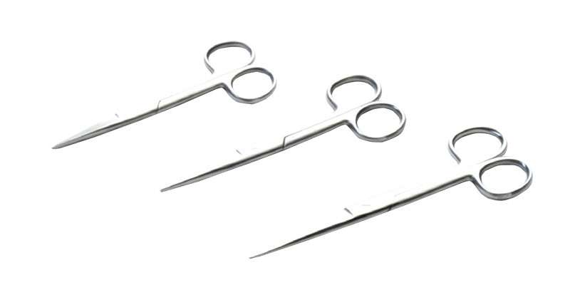 Chirurgische Schere gerade von LW, spitz/stumpf, rostfrei. Ideal zum präzisen Schneiden von Gewebe und medizinischem Material.