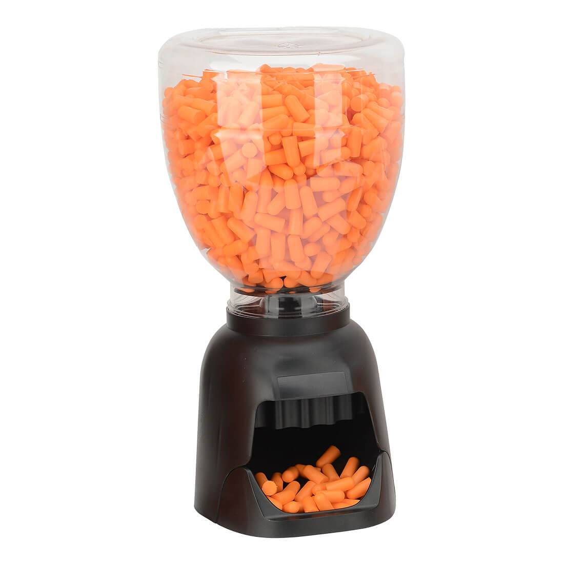 Ohrstöpsel Gehörschutz Spender EP20 Portwest mit 500 Paar orange PU-Ohrstöpseln in transparenter Wandhalterung, SNR 38dB, EN 352-2 zertifiziert.