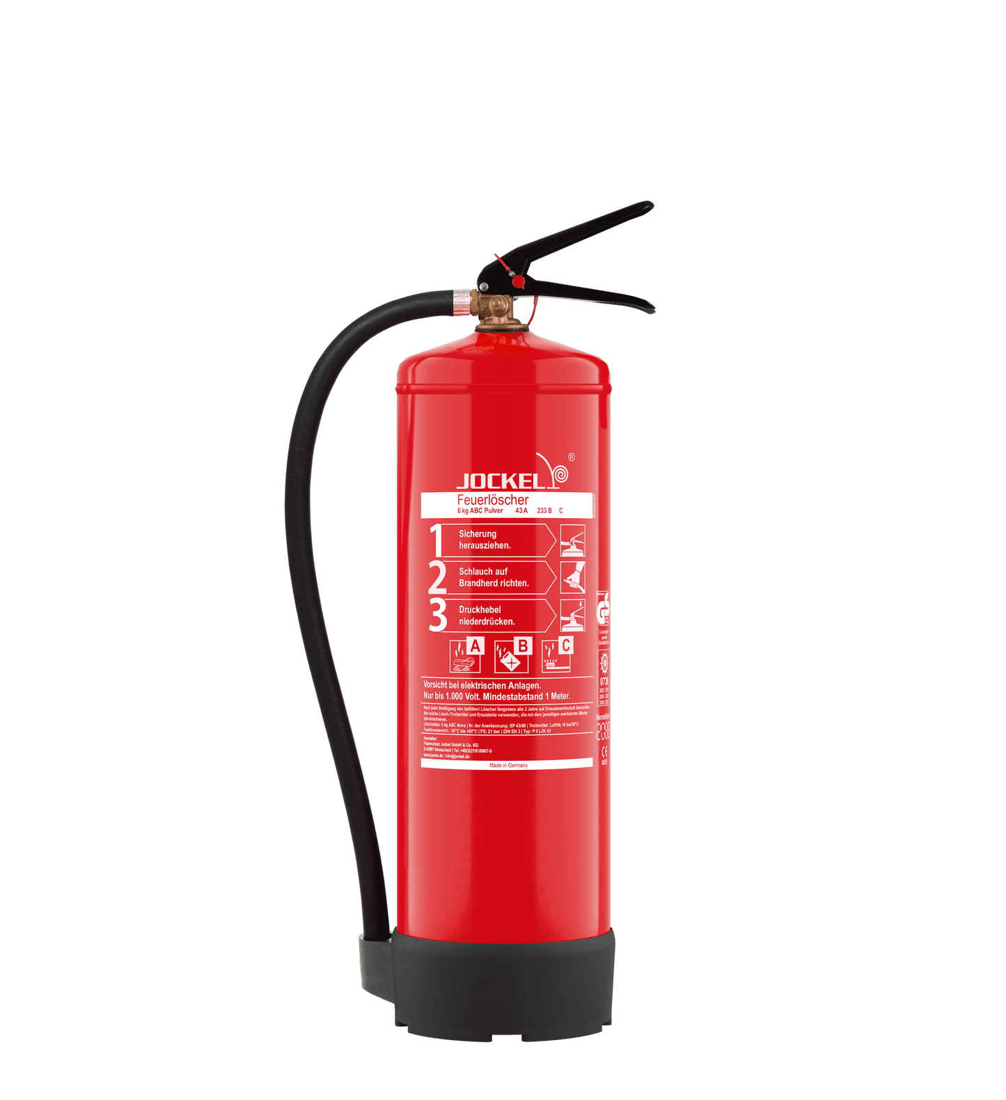 Pulver Dauerdruckfeuerlöscher Jockel P6LJK (M) 34 6 kg 10 LE