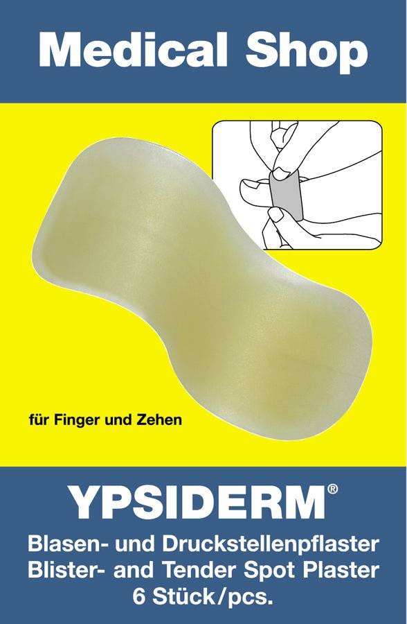 YPSIDERM® Blasenpflaster für Finger und Zehen – Erste Hilfe Verbandstoff zur Druckentlastung bei Blasen, ideal für unterwegs und zuhause.