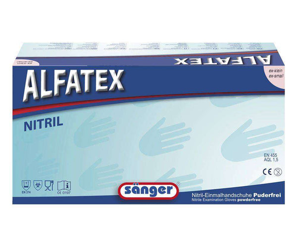alfatex nitril handschuhe Nitril Einmalhandschuhe Weiß