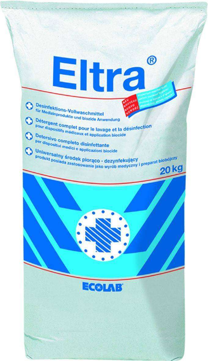 ECOLAB Eltra® 60°C Desinfektions-Vollwaschmittel 20 kg für hygienische Reinigung in medizinischen Einrichtungen. Effektiv gegen Keime und Viren.