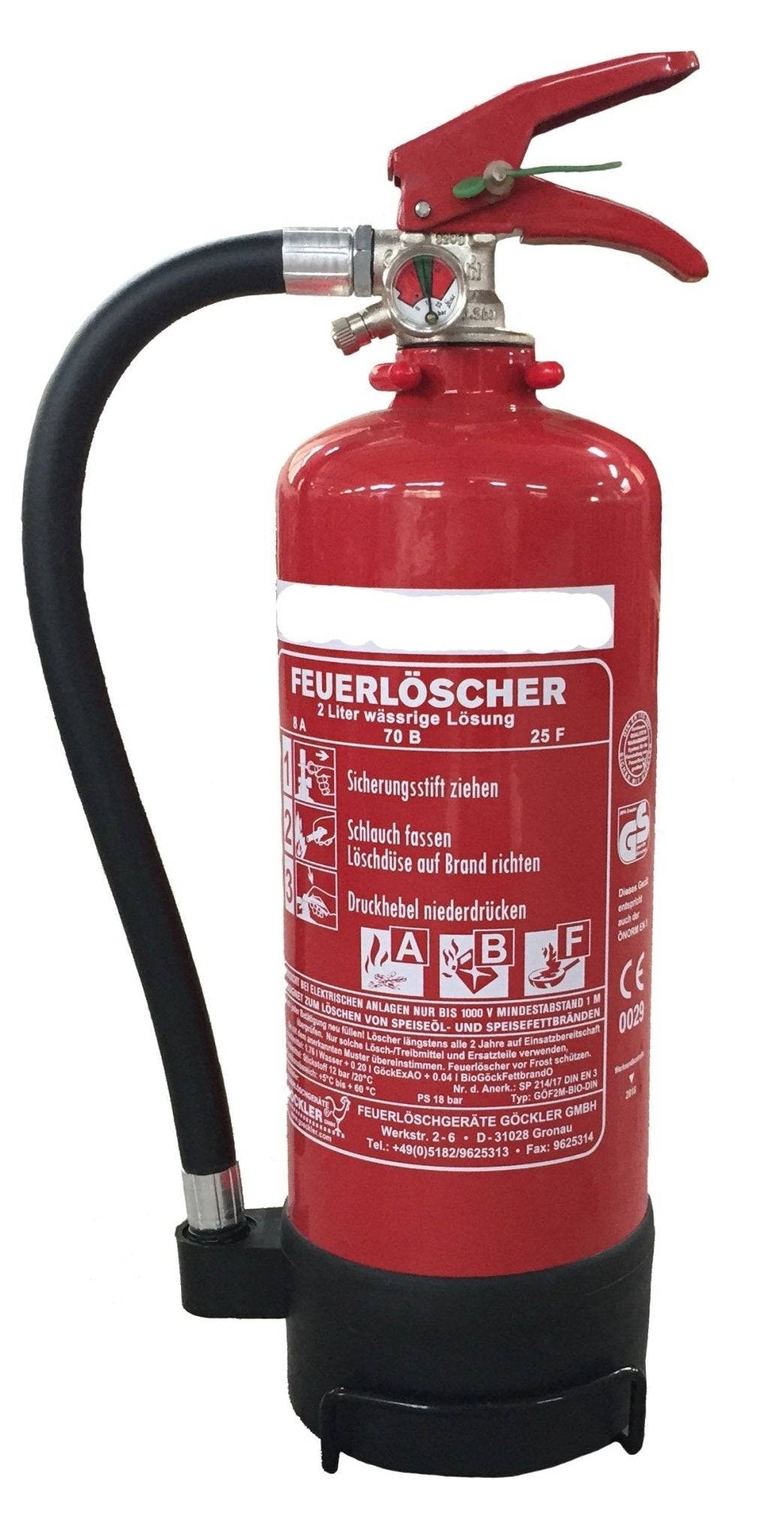 Fettbrand Dauerdruck - Feuerlöscher 3l 4LE - Medasi.shop - GÖF3M - BIO - DIN