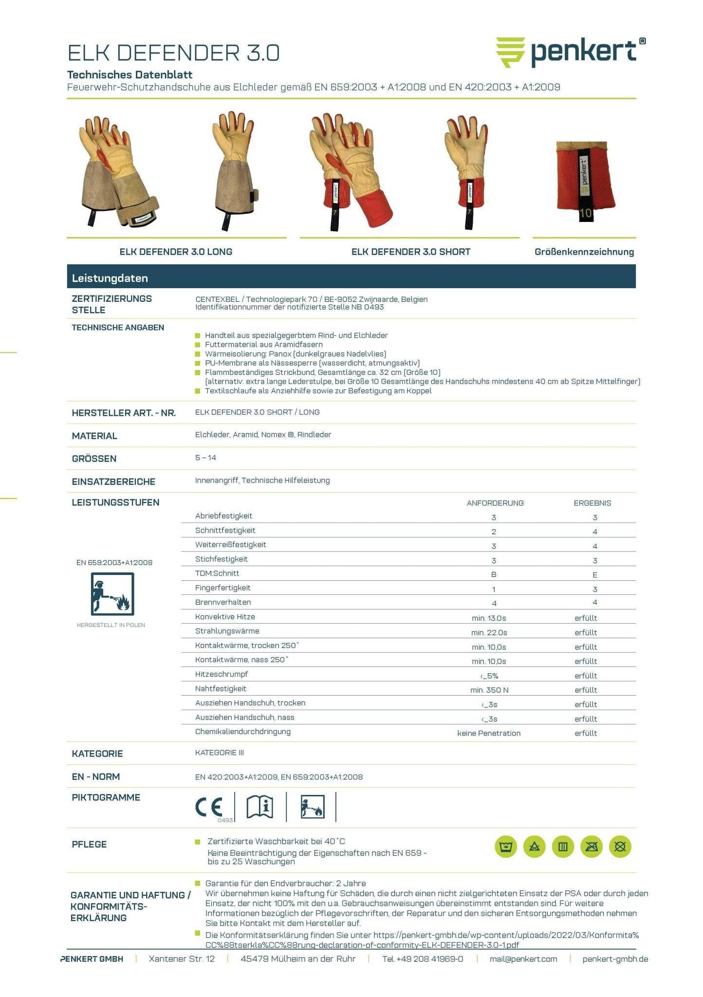 Feuerwehrschutzhandschuh ELK DEFENDER 3.0 SHORT - Medasi.shop - ELK_3.0_SHORT - 05