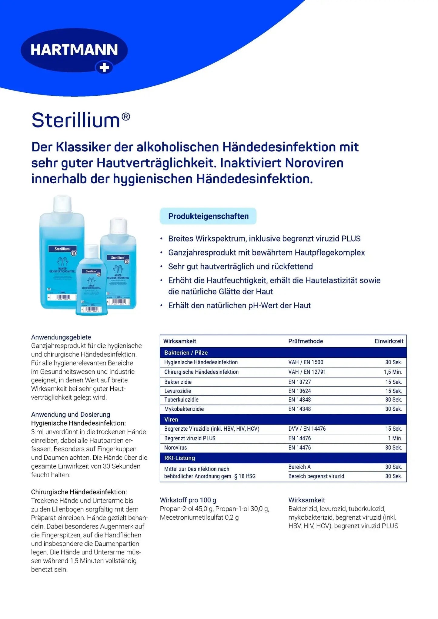 Händedesinfektion Sterillium® MHD - Medasi.shop - PZN - 00970709