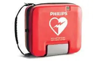 Philips Heartstart FR3 Systemtasche - Zubehör | Kompakt, rote AED Tasche mit Herzsymbol und Tragegriff, ideal für medizinische Notfallausrüstung.