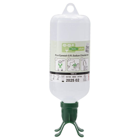 Augenspülflasche Plum Duo 1000 ml (0,9 % Natriumchloridlösung)