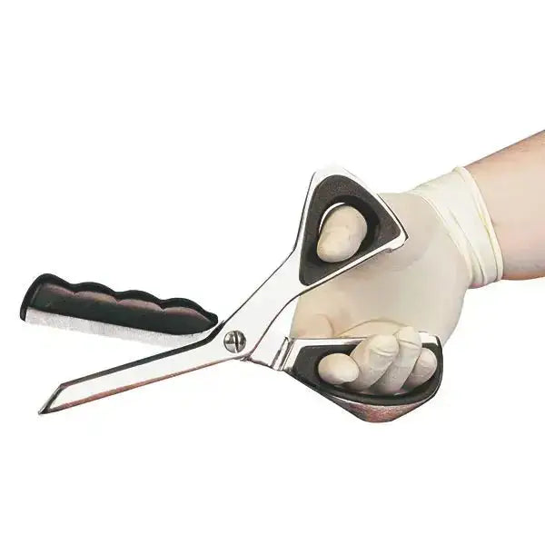 Rettungsschere 23cm sicher bei Rettungseinsätzen. Durchtrennt Gurte, schneidet Kleidung auf, bricht Glas mühelos. Ohne Feder, robust und zuverlässig. Jetzt kaufen.