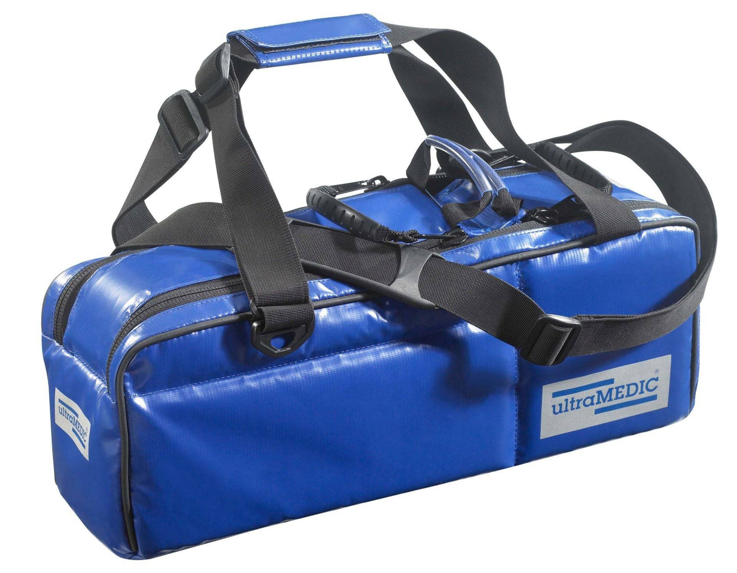 ultraMEDIC OXYGEN BAG S – kompakte Sauerstofftasche für 2-Liter-Flaschen mit seitlichem Zugang, ideal für den Rettungsdienst.