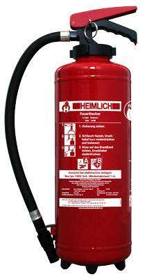Schaum Aufladefeuerlöscher Heimlich S 6 HeK - 4 fluorfrei 6 Liter 9 LE - Medasi.shop - 54438 - Heimlich