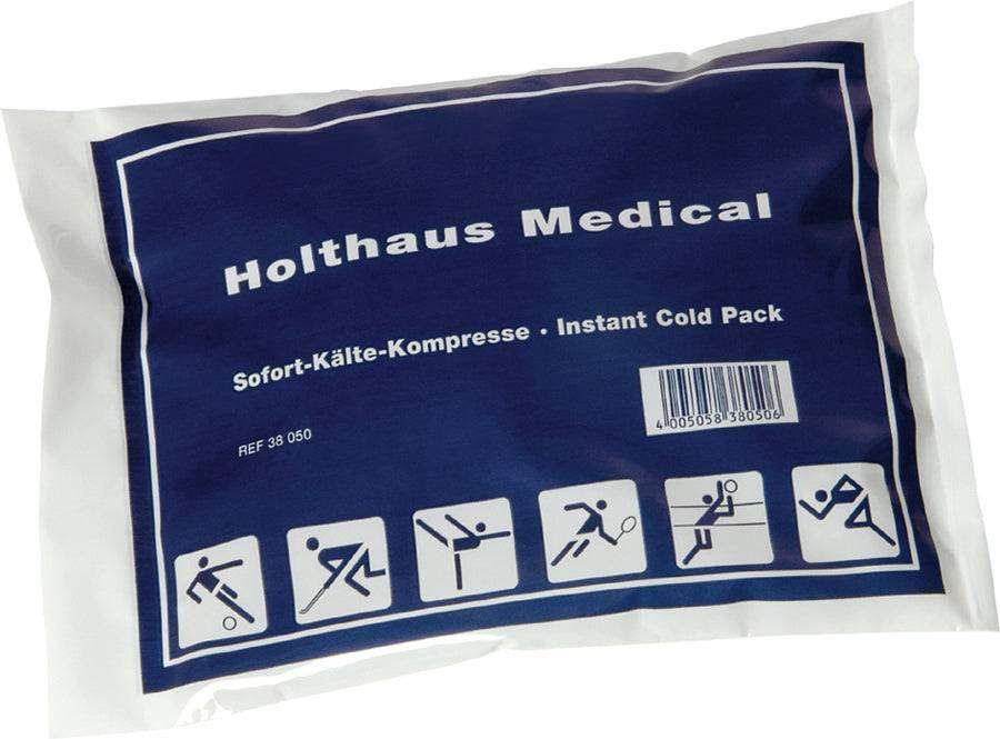 Sofort-Kältekompresse Holthaus - 15x14 cm Kompresse für Erste Hilfe bei Sportverletzungen wie Prellungen und Verstauchungen. Einmalgebrauch ohne Vorkühlung.