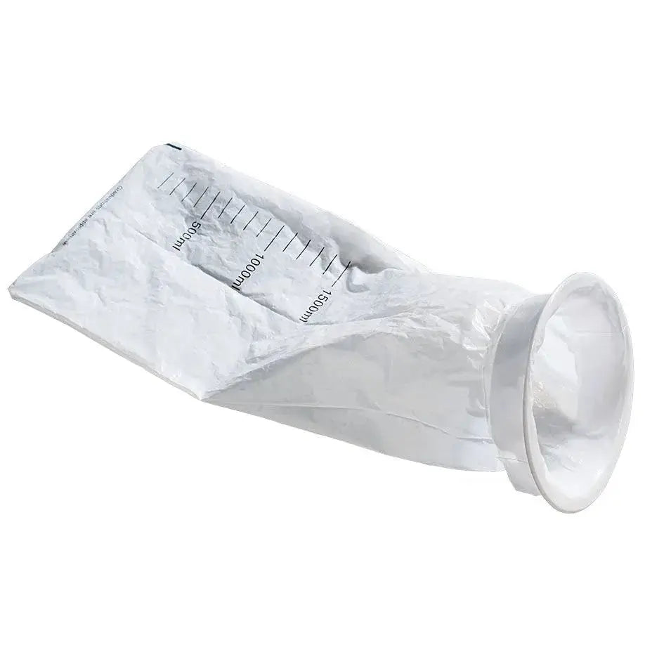 Spuckbeutel ratiomed aus Polyethylen mit 1500ml Skala und 12cm Verschlussring. Ideal bei Reisekrankheit und für Erste-Hilfe-Sets geeignet.