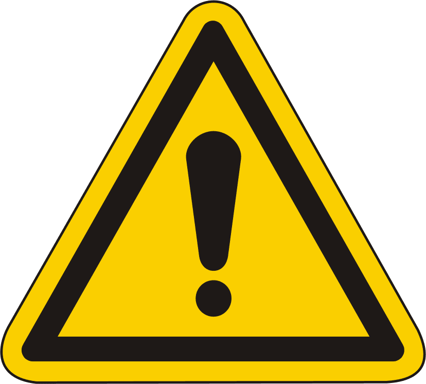 Warnzeichen W001 Warnung vor einer Gafahrenstelle - selbstklebend - Medasi.shop - N80501