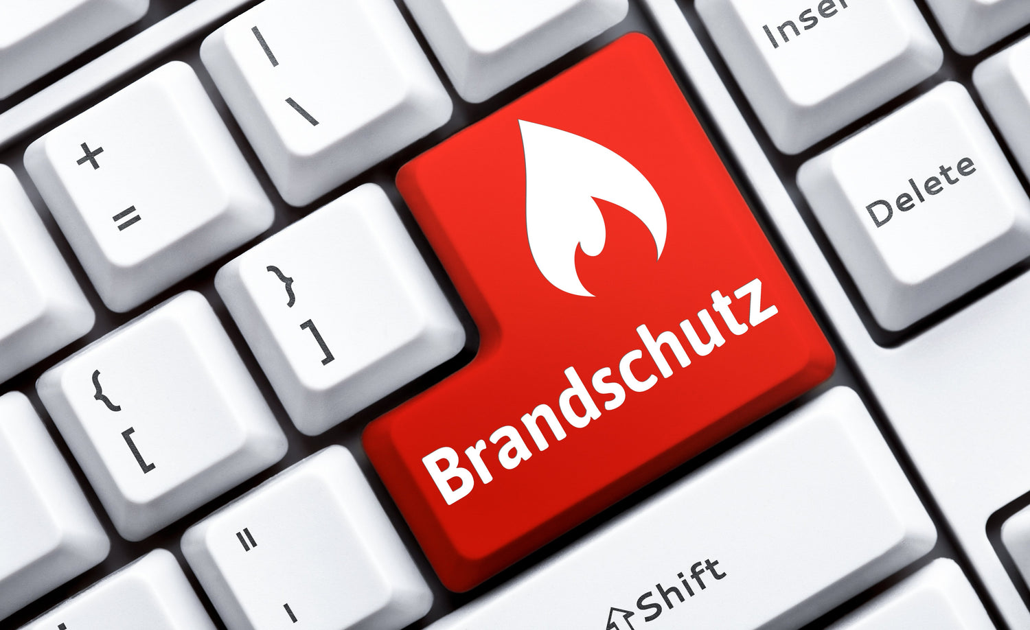 Alt-Text (Deutsch): 
Feuerwehrbedarf für den vorbeugenden Brandschutz – Feuerlöscher, Löschdecken, Warnschilder