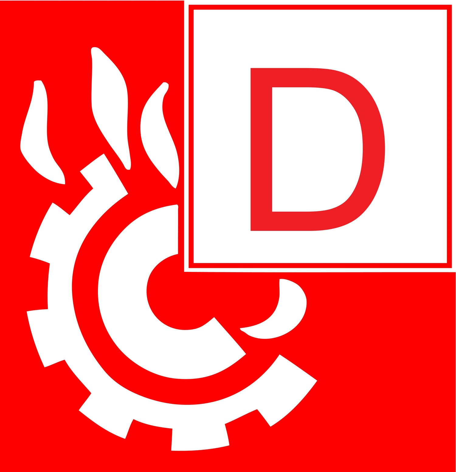 Alt-Text (Deutsch): Symbol für Metallbrandfeuerlöscher der Brandklasse D.