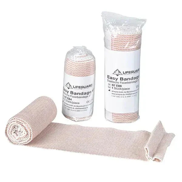 Alt-Text (Deutsch):  
Elastische Fixierbandagen von Lifeguard, hautfarben, 3 Stück.