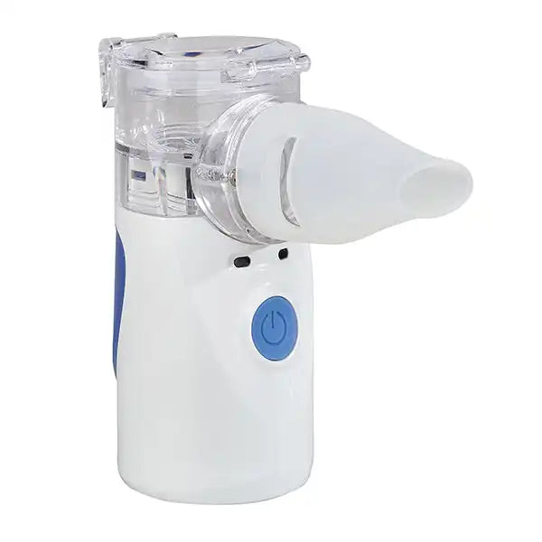 Ultraschall Inhalationsgerät Mini mit ergonomischem Mundstück – leise Vernebelung für mobile Atemwegspflege bei Erwachsenen und Kindern.
