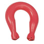 Ergonomische Nackenwärmflasche ohne Bezug in Rot, ideal zur gezielten Wärmetherapie im Schulter- und Nackenbereich. Aus langlebigem Gummi gefertigt.