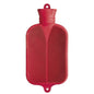 Rote Wärmflasche mit Naturgummi, 2 Liter, Doppellamelle für Wärmetherapie bei Verspannungen. Ideal für sanfte Wärmebehandlungen zu Hause.