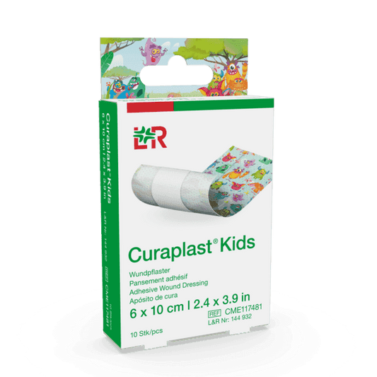 Curaplast Pflaster Kinder - Curaplast Kids in bunter Verpackung, zuschneidbar auf 6cm x 1m, ideal für empfindliche Kinderhaut.