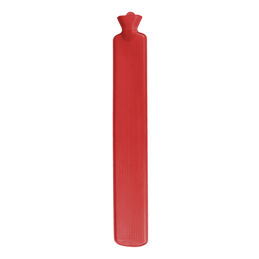 LONGI XXL Wärmflasche aus rotem Gummi mit glatter Oberfläche für intensive Wärmeleitung. Ideal für kalte Tage und gezielte Wärmetherapie.