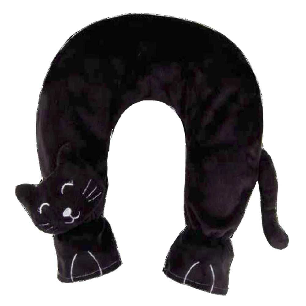 Nackenwärmflasche mit Strickbezug in Katzenform, schwarz, ideal für Wärmebehandlung von Nacken und Schultern. Jetzt günstig kaufen.