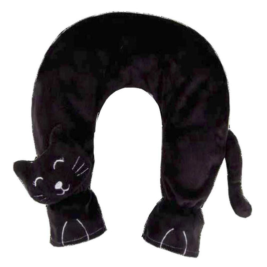 Nackenwärmflasche mit Strickbezug in Katzenform, schwarz, ideal für Wärmebehandlung von Nacken und Schultern. Jetzt günstig kaufen.