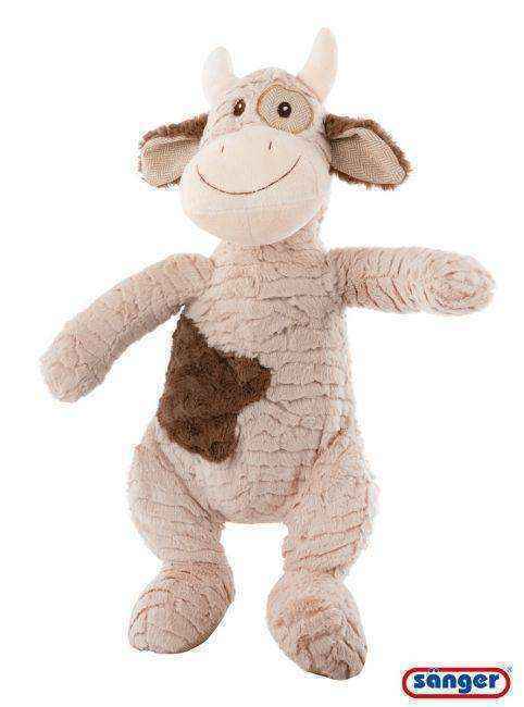 Plüschtier Wärmflasche kaufen - 0,8L Kuh Mathilde mit braunen Flecken und weichem Stoffbezug. Ideal für Kinder und gemütliche Wärmebehandlungen.