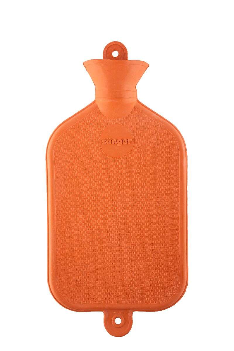 Orange Wärmflasche Naturgummi 3L – energiesparende Wärmelösung mit rutschfester Oberfläche und langlebigem Naturgummi.