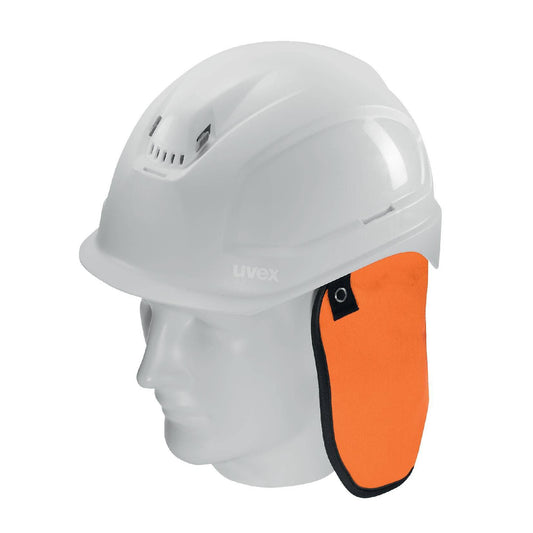 uvex Nackenschutz in Rot für Schutzhelme, schützt vor Staub, Splittern und Sonne. Passend für alle uvex Helme im Arbeitsschutzbereich.