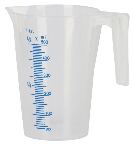 a measuring cup with a handle on a white background