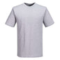Vorderansicht des grauen T-Shirt Turin Premium B195 Portwest aus 100 % Baumwolle (195 g/m²), bequem und strapazierfähig für den Arbeitsalltag.