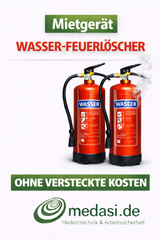 Wasser Feuerlöscher mieten - geprüft, flexibel