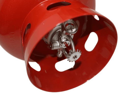 Detailansicht des Auslösemechanismus vom Automatik Pulver Feuerlöscher 68°C mit CE-Zertifizierung für automatische Brandbekämpfung.