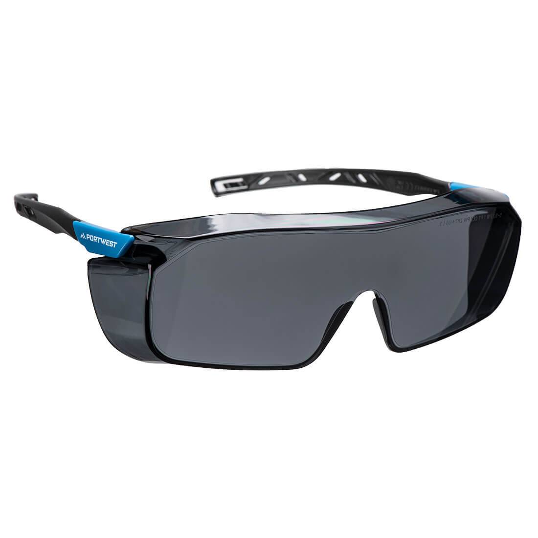 Getönte Schutzbrille Top OTG PS31 Portwest kaufen – ergonomische Überbrille mit UV-Schutz, kratzfest, ideal für Arbeiten im Freien.