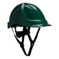 Kaufen Sie Schutzhelm Endurance PS55 Portwest in Dunkelgrün mit verstellbarem Kinnriemen und stoßfester ABS-Schale.