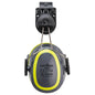 Kapselgehörschutz - PW76 - Portwest HV Extreme Clip-On in Grau/Gelb mit Helm-Befestigung, ideal für industrielle Lärmschutzanwendungen.