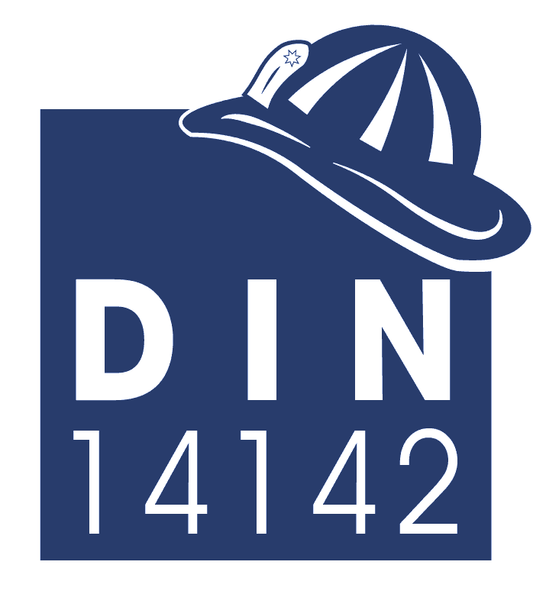 Logo der Füllung Feuerwehr ultraFILLING DIN 14142 mit Feuerwehrhelm-Symbol. Ideal für Erste Hilfe Sets nach DIN-Norm im Feuerwehrbedarf.