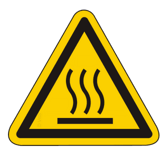 Warnschild W024 - Warnung vor heißer Oberfläche